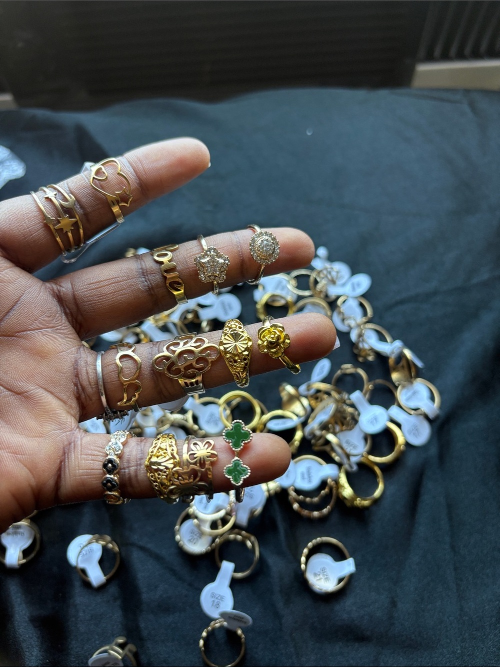 Gold Stackable Women's Fashion Rings - Assorted Styles - Picture 2 of 3